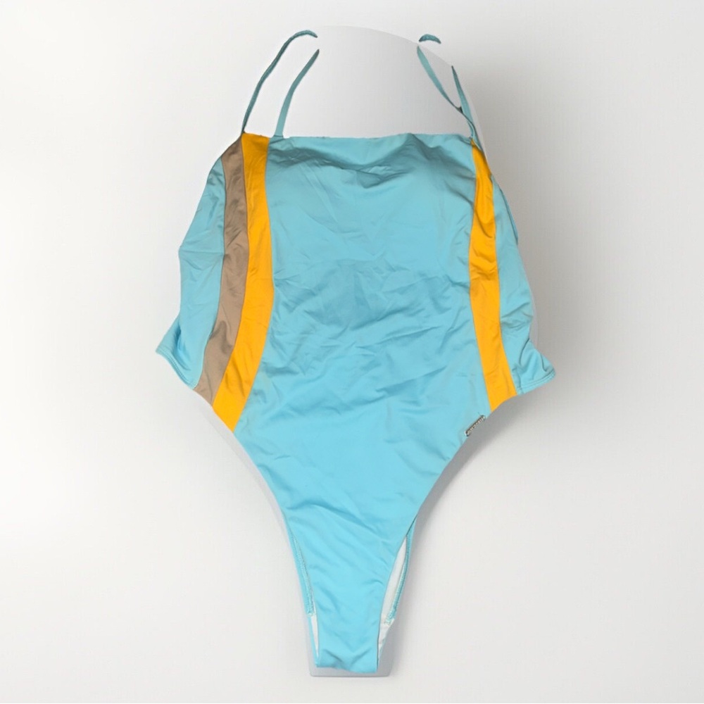 Free Society Swimwear One Piece Swimsuit Size US 14 UK 18 EU 48 Summer Blue - Picture 4 of 8